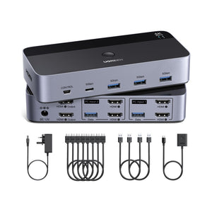 UGREEN Dual-Monitor HDMI KVM Switch 2 In 2 Out, 4K@60Hz (55455)