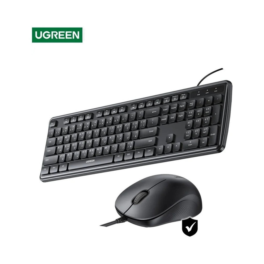UGREEN Wired Keyboard and Silent Mouse Combo, English/Arabic (65777) in Lebanon - OutGeeked