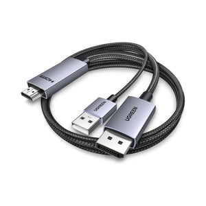UGREEN HDMI to DisplayPort Cable 4K@60Hz, 2M Braided Aluminum (55329)