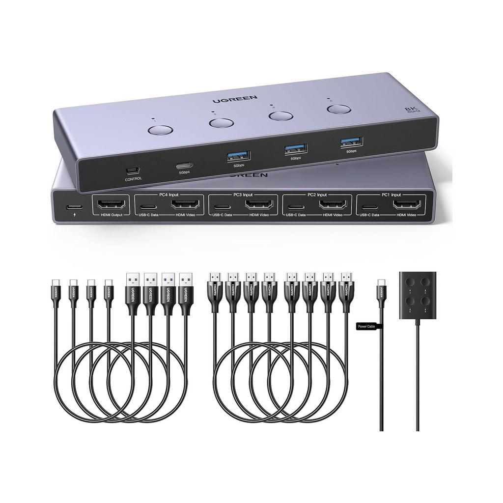 UGREEN 8K 4-Port HDMI KVM Switch Box for 4 PCs, 1 Monitor (55397) in Lebanon - OutGeeked