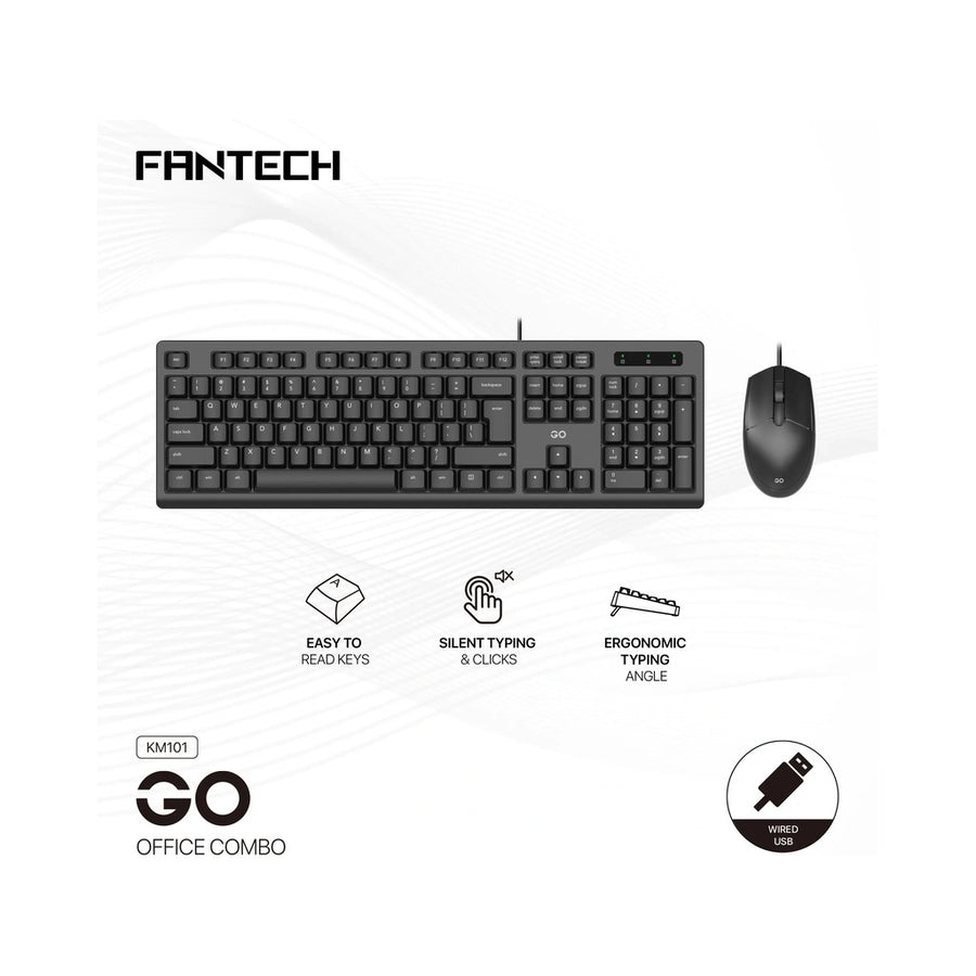 Fantech KM101GO Wired Keyboard and Mouse Combo, English and Arabic in Lebanon - OutGeeked