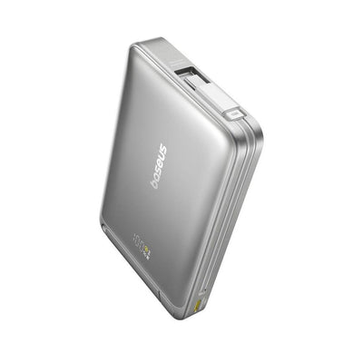 Baseus Nomos Qi2 10,000mAh - 45W (Magnetic Power Bank with Kickstand and Built-in USB-C Cable)