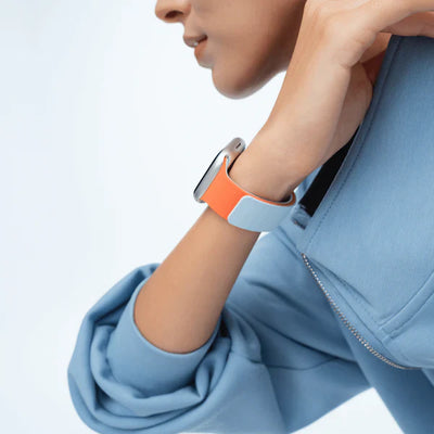 MOFT Snap Duo Watch Bands for Apple Watch 44/45/46/49mm (Wake Orange x Swell Blue)
