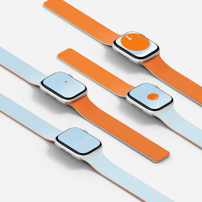 MOFT Snap Duo Watch Bands for Apple Watch 44/45/46/49mm (Wake Orange x Swell Blue)
