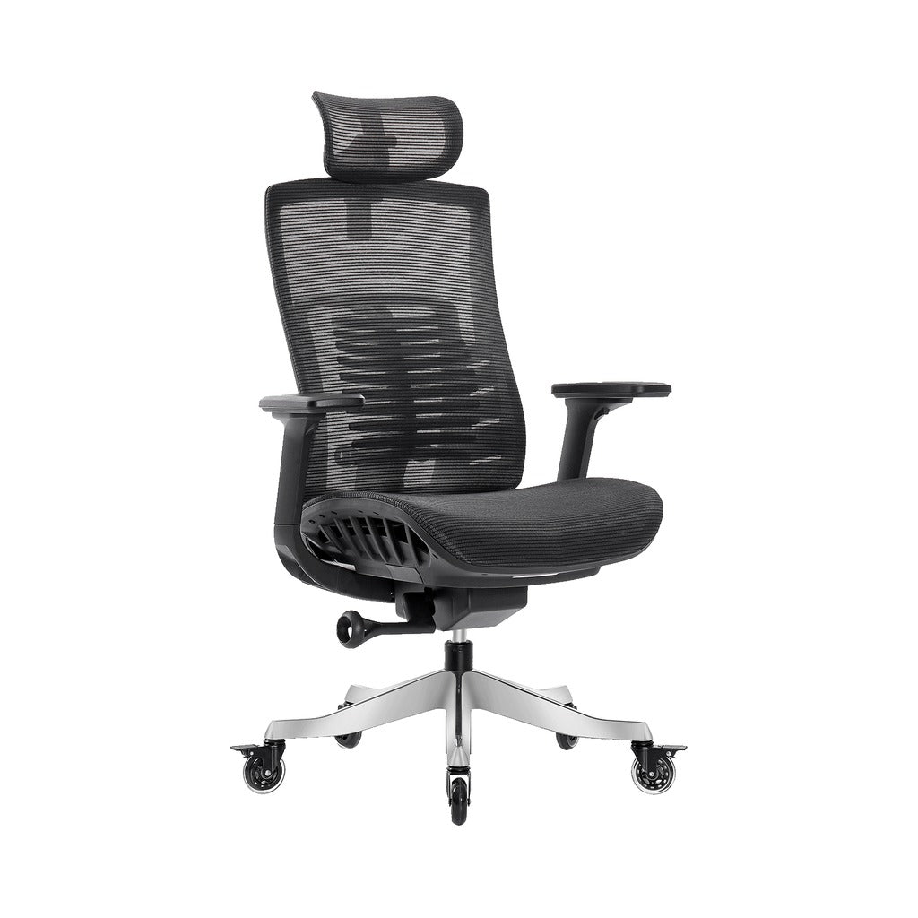 Fantech OC1 PRO Ergonomic Mesh Office Chair, 136kg Load, Aluminium Base - Black