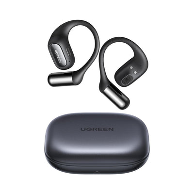 UGREEN FitBuds Open-Ear Wireless Earbuds with ENC, Bluetooth 6.0 - Black
