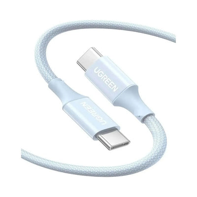 UGREEN USB-C to USB-C PD 60W Fast Charge Braided Cable - Blue