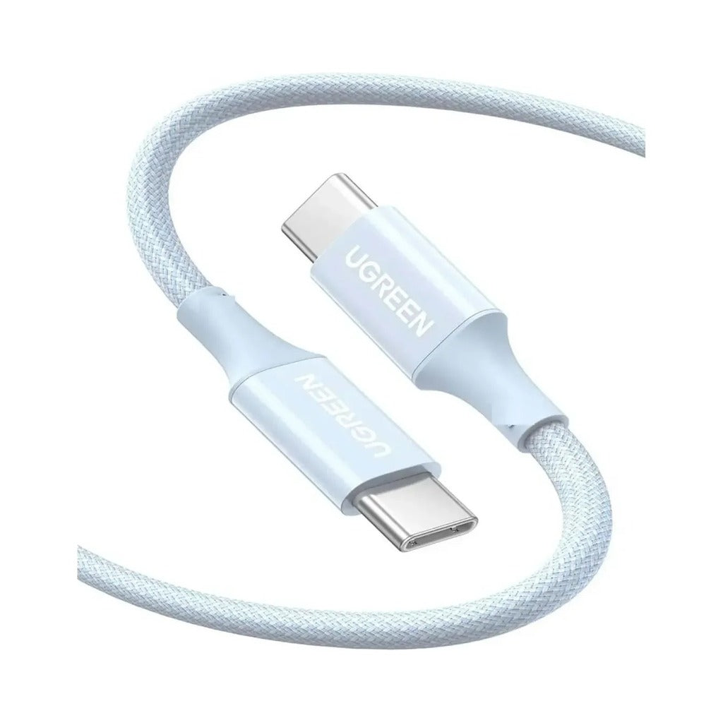 UGREEN USB-C to USB-C PD 60W Fast Charge Braided Cable - Blue
