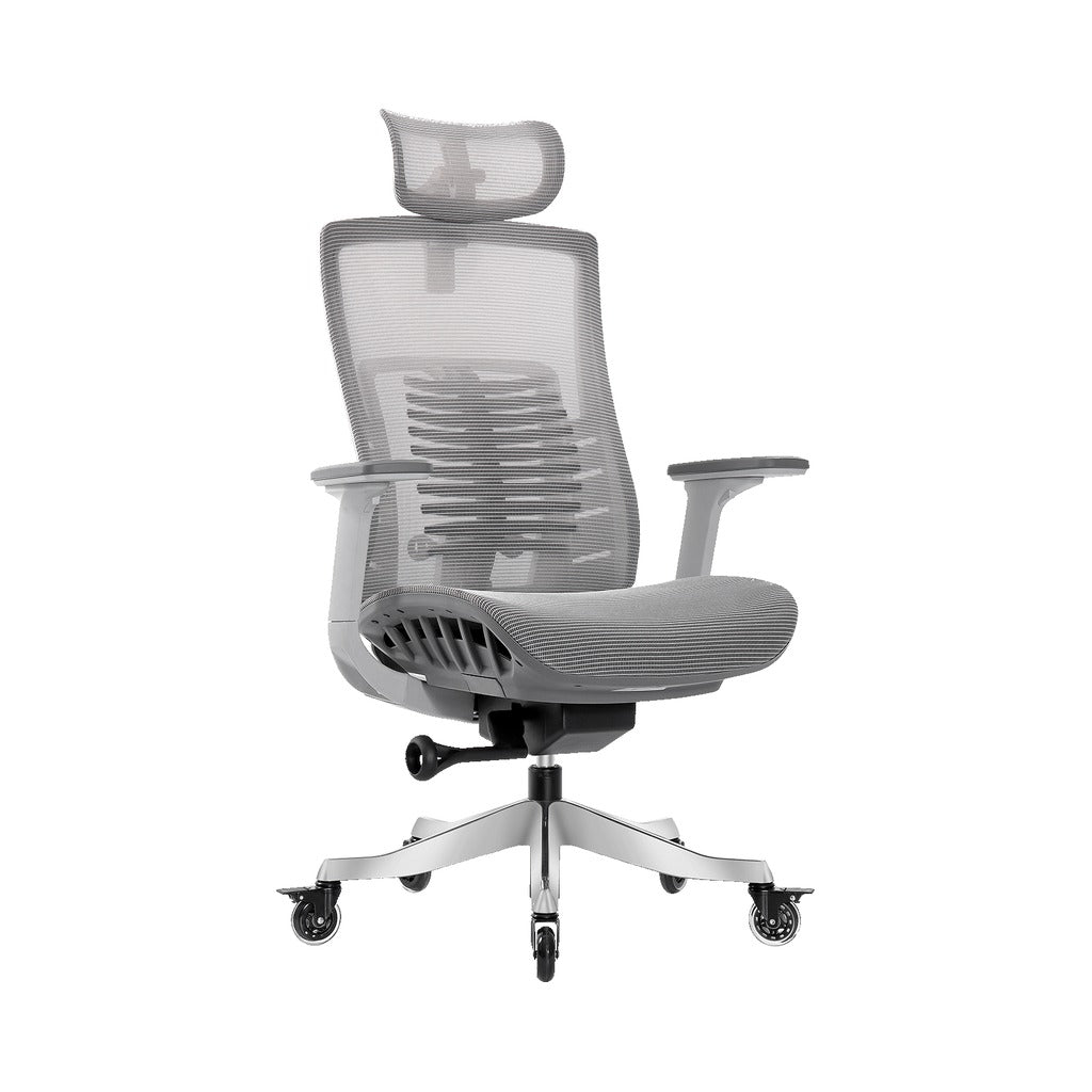 Fantech OC1 PRO Ergonomic Mesh Office Chair, 136kg Load, Aluminium Base - Gray