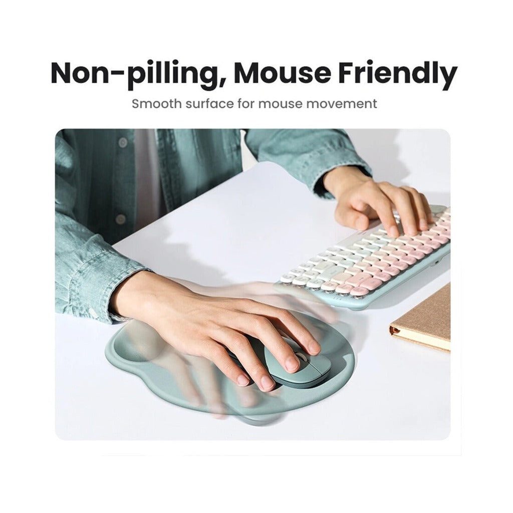 UGREEN Ergonomic Mouse Pad with Wrist Rest, Slow Rebound Memory Foam - Green