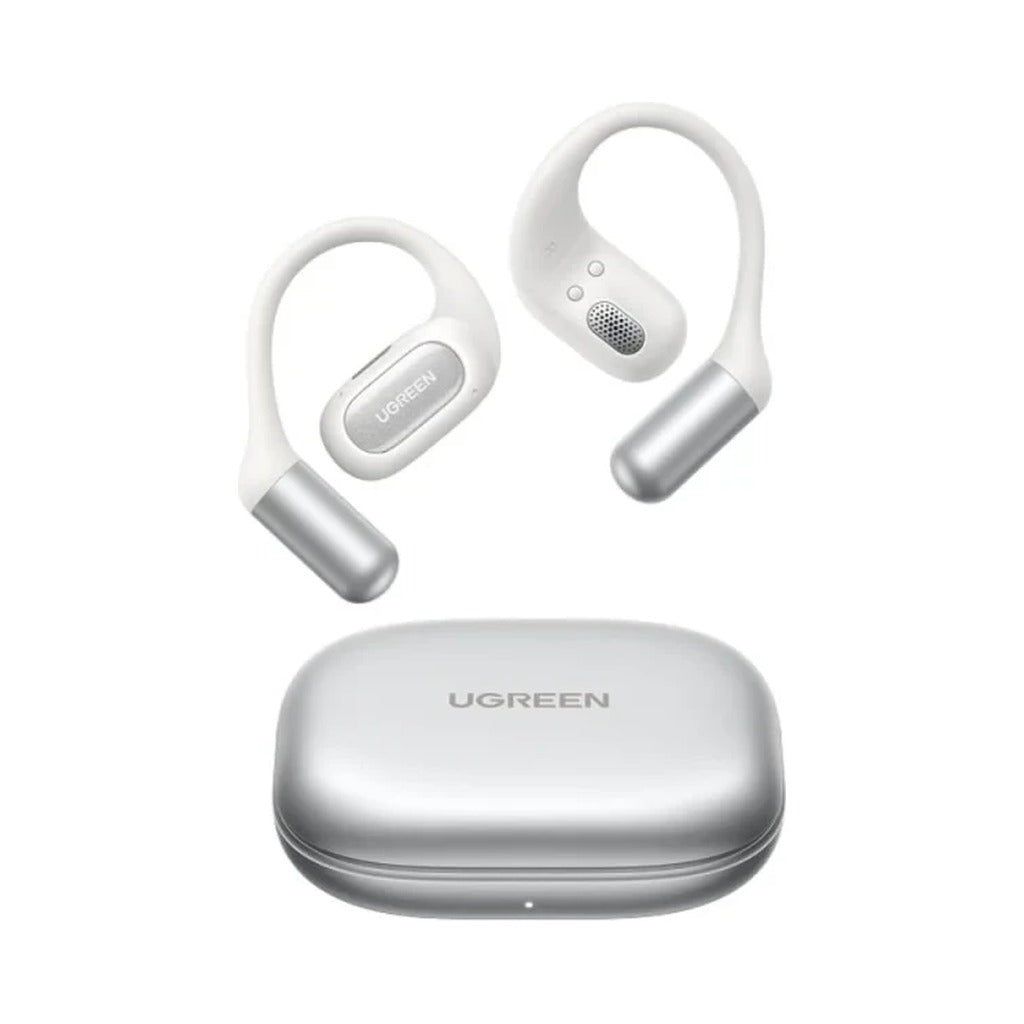 UGREEN FitBuds Open-Ear Wireless Earbuds with ENC, Bluetooth 6.0 - White