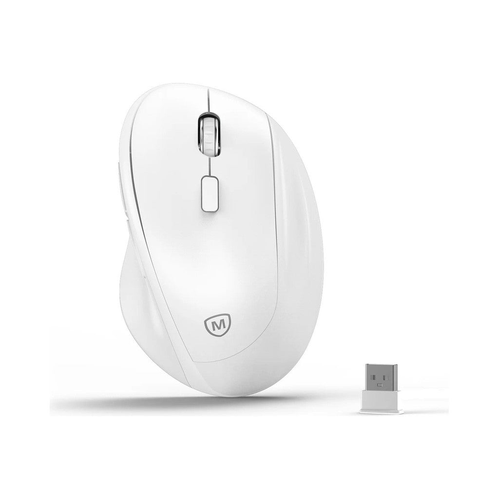 Micropack Ergonomic Silent Wireless Mouse 1600 CPI (MP-V01W) - White