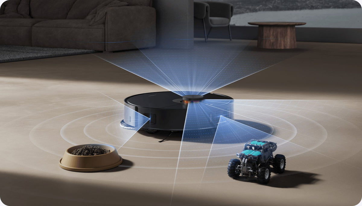 Xiaomi Robot Vacuum X20 Max - Smoothly around toys and bowls.