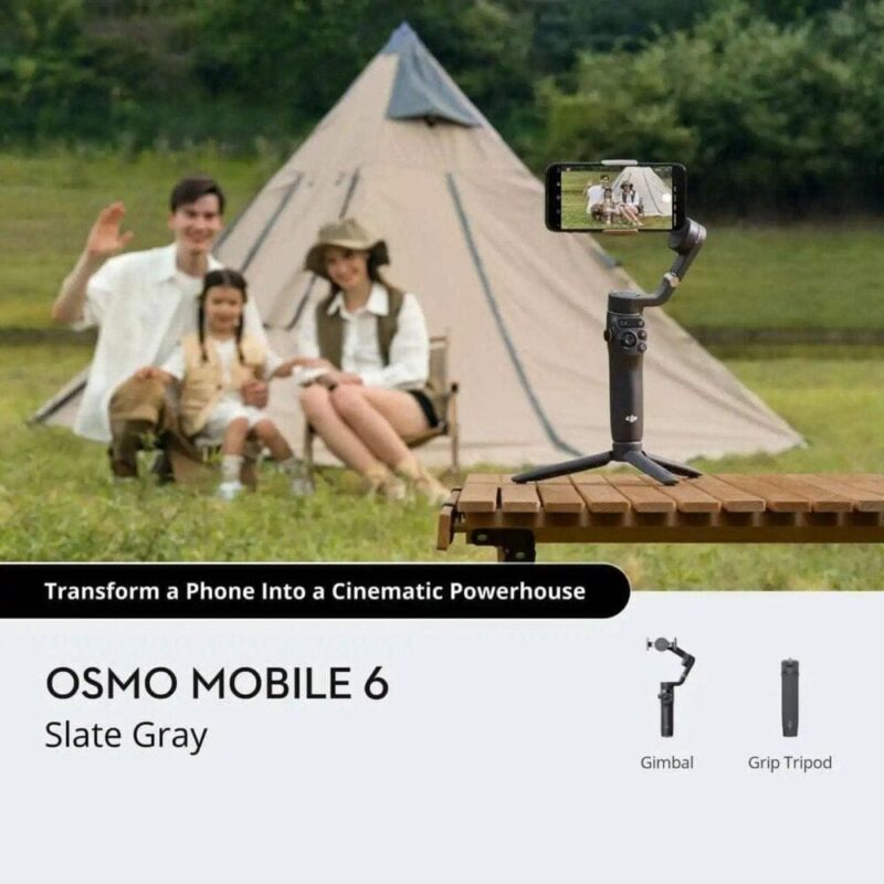 DJI Osmo Mobile 6 (3-Axis Gimbal Stabilizer for Smartphones, Portable And Foldable)
