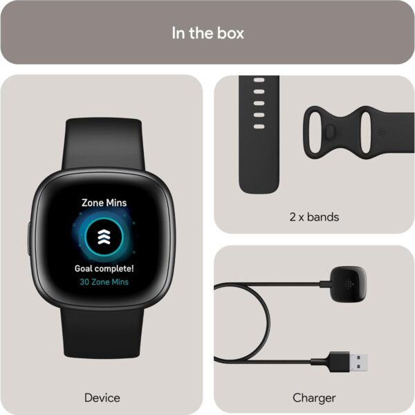 Fitbit Versa 4 (Fitness Smartwatch with Daily Readiness, GPS, 24/7 Heart Rate, 40+ Exercise Modes, Sleep Tracking)