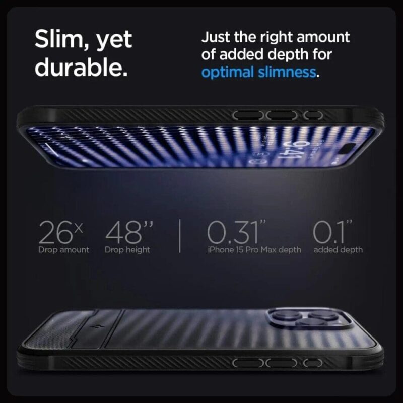 Spigen – Magnetic Rugged Armor MagFit – Apple iPhone 15 Pro