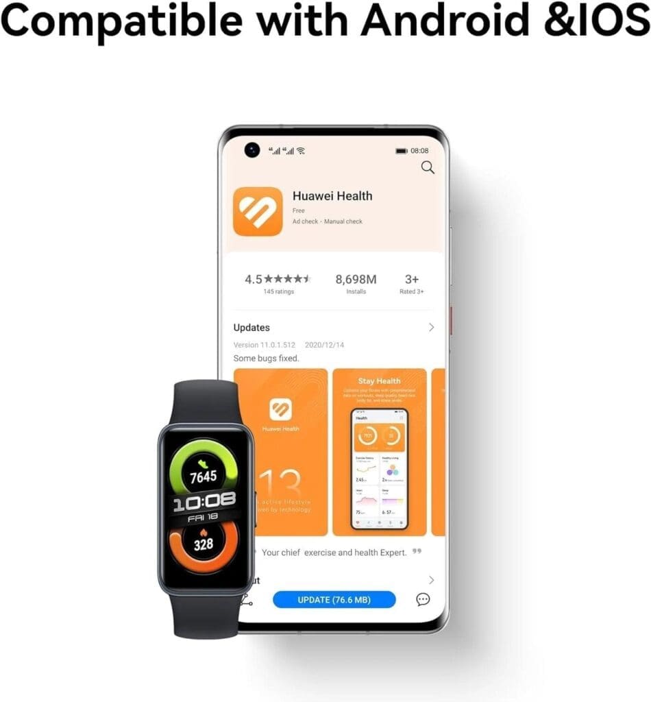 Huawei Band 8 (Ultra-Thin Design Fitness Tracker and Smart Watch)