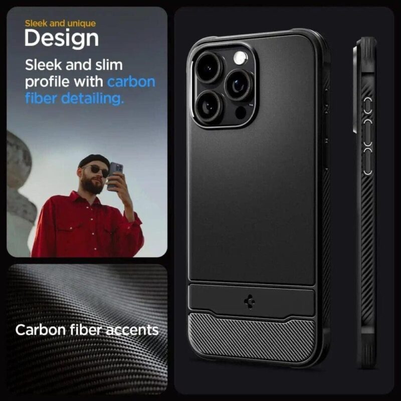 Spigen – Magnetic Rugged Armor MagFit – Apple iPhone 15 Pro