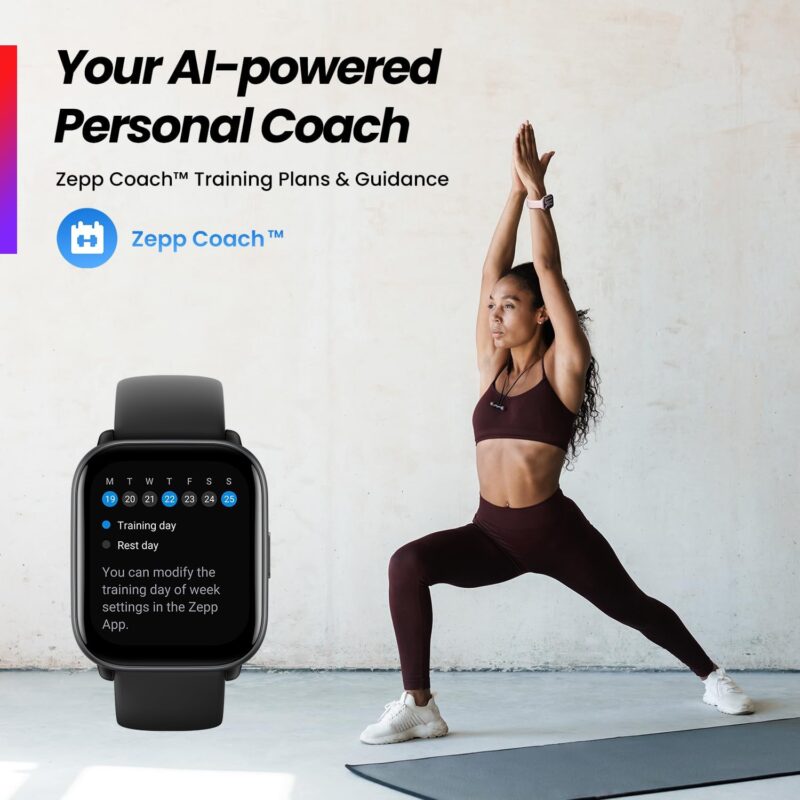 Amazfit Active (42mm Smartwatch, AI Fitness Tracker & Sleep Coach, GPS, Built-In Assistant, 14-Day Battery, 120+ Sports Modes, Android/iOS Compatible)