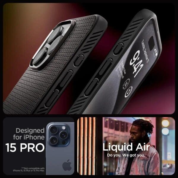 Spigen – Liquid Air Armor – Apple iPhone 15 Pro