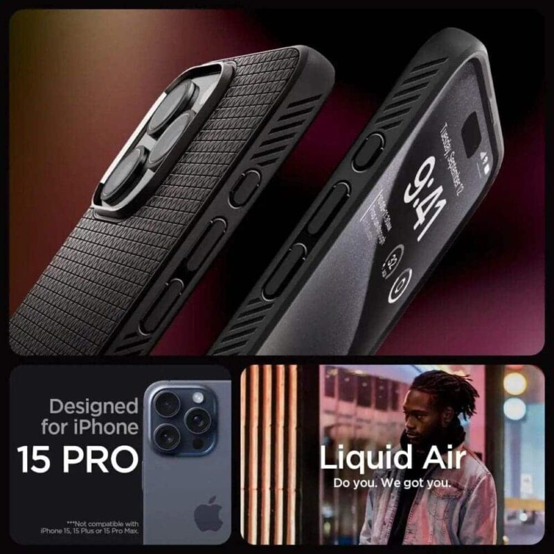 Spigen – Liquid Air Armor – Apple iPhone 15 Pro