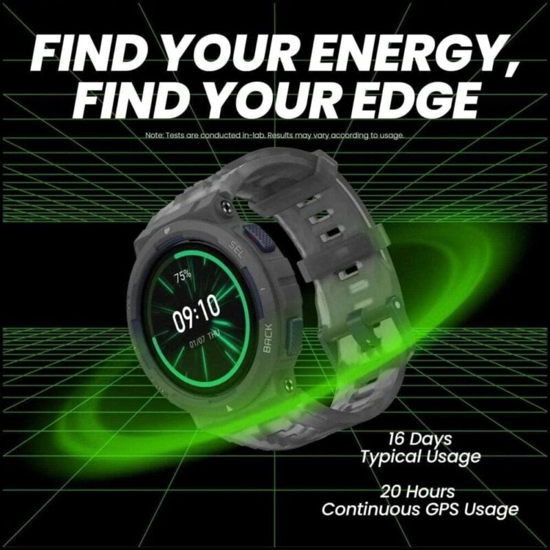Amazfit Active Edge (46mm, Rugged Watch, GPS, AI Health Coach, 16-Day Battery, 130+ Sports Modes, Activity Trackers and Android/iOS Compatible)