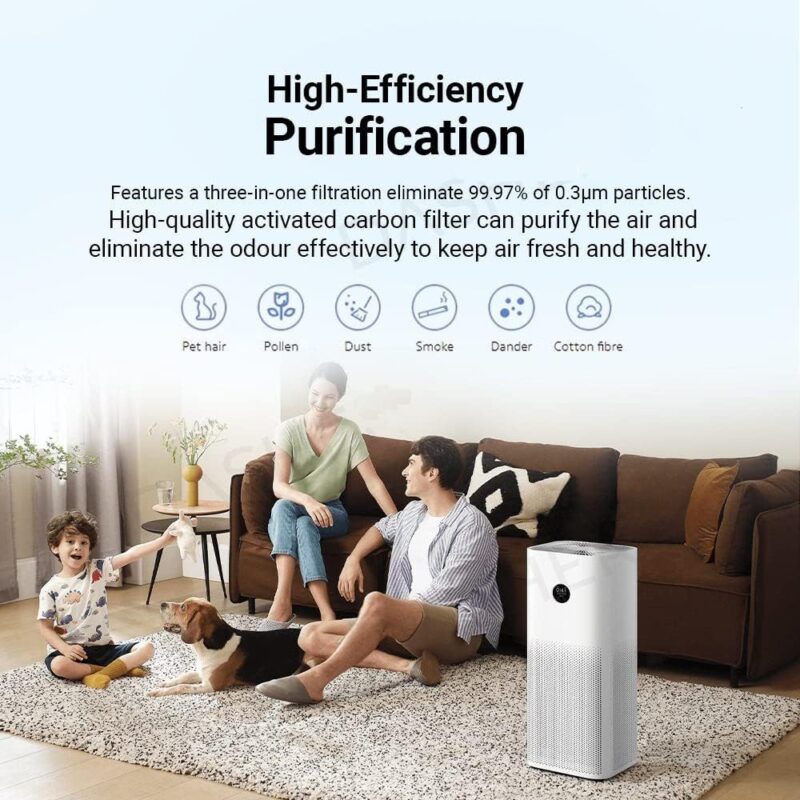 Xiaomi Smart Air Purifier 4 Pro (Covers Up To 60sqm, OLED Touch Screen Display, Mi Home App, Works With Alexa)