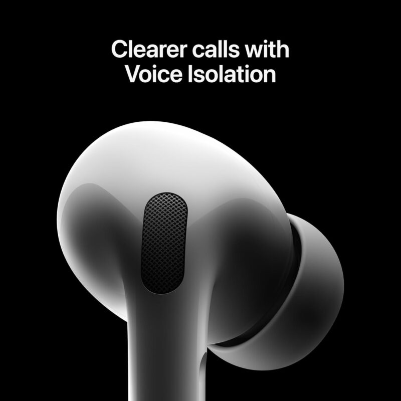 Apple AirPods Pro (2nd Generation Wireless Earbuds, Active Noise Cancellation, Hearing Aid, Transparency, Spatial Audio, Hi-Fi, USB-C Charging)