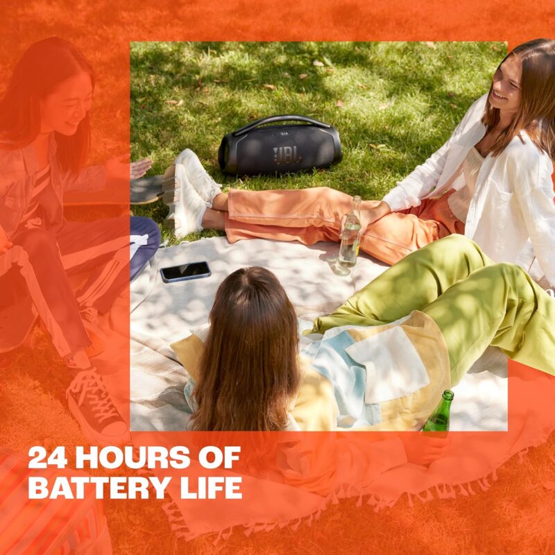 JBL BoomBox 3 (Portable Bluetooth Speaker, Powerful Sound and Monstrous bass, IPX7 Waterproof, 24 Hours of Playtime)