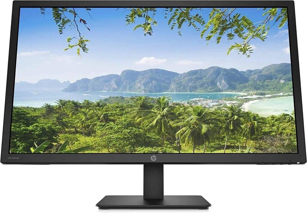 HP V28 4K Monitor |AMD Freesync Technology | Low Blue Light | Ultrawide | Anti-Glare Coating | Tilt Adjustment – 28 Inch (8WH57AA)