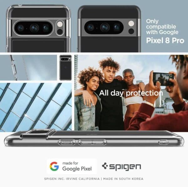 Spigen – Ultra Hybrid – Crystal Clear – Google Pixel 8 Pro Case