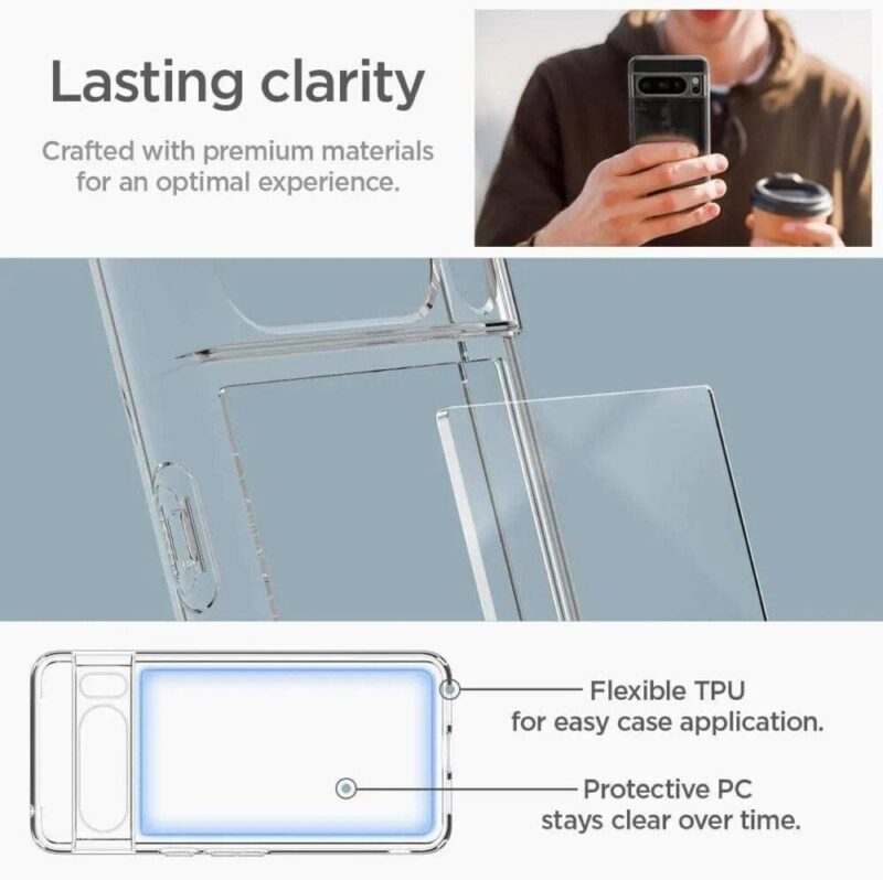 Spigen – Ultra Hybrid – Crystal Clear – Google Pixel 8 Pro Case