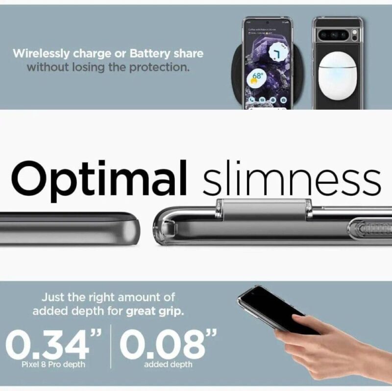 Spigen – Ultra Hybrid – Crystal Clear – Google Pixel 8 Pro Case