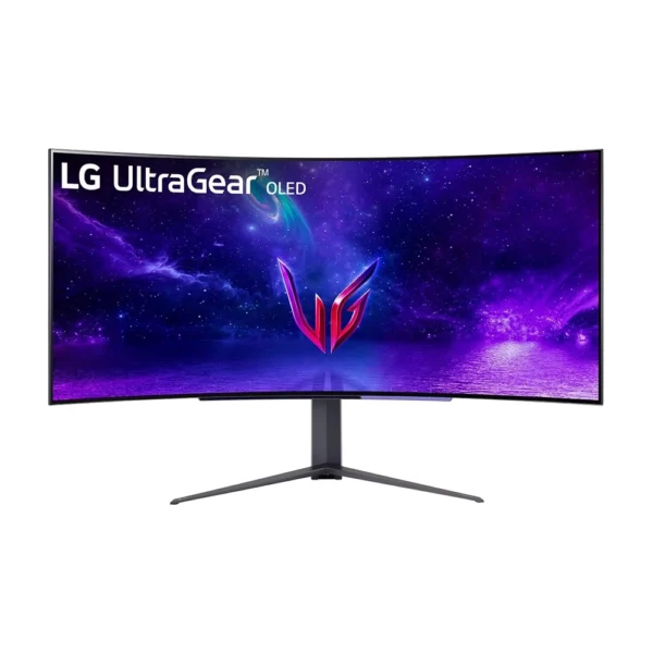 LG Monitor OLED gaming monitor | 45GR95QE-B | Curved  800R | AMD FreeSync Premium | Black Stabilizer | Color Calibrated | Dynamic Action Sync | NVIDIA G-Sync | Reader Mode