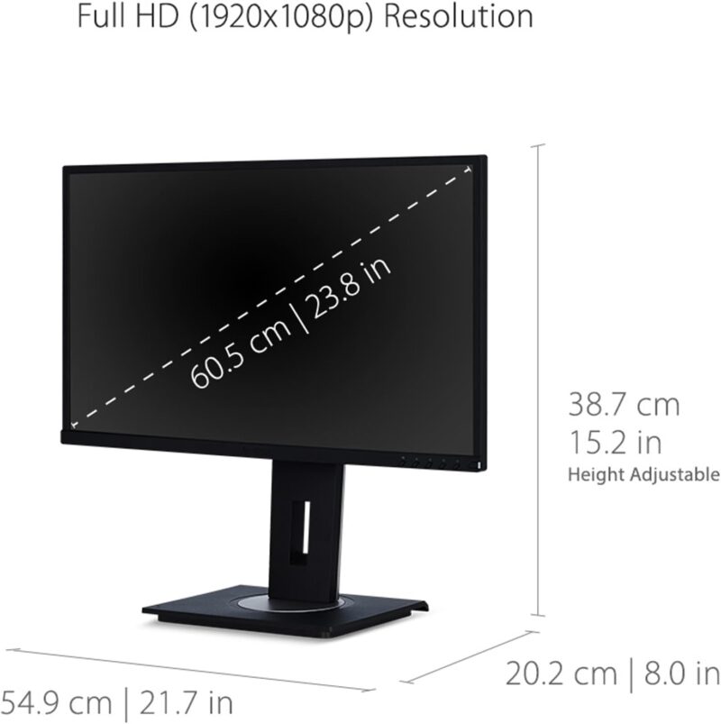 ViewSonic VG2448 (24-inch Full HD Monitor, 5ms GTG Response Time, Built-in Speakers)