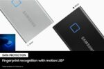Samsung Portable SSD T7 Touch 2TB | Shock Resistant External SSD With Fingerprint and Password Security, Reads up to 1050Mb/S