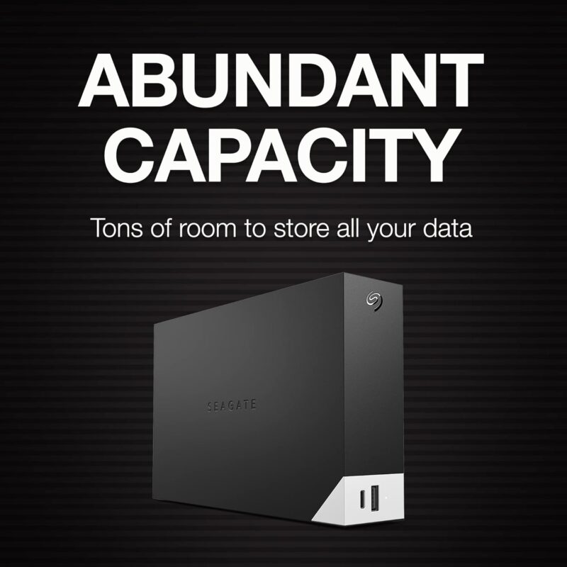 Seagate OneTouch HUB (External Hard Drive Desktop HDD, USB-C and USB 3.0 Port – for Desktop, Workstation, Laptop and Mac)
