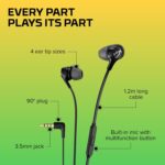 HyperX Cloud Earbuds II (14mm Drivers, Hard-Shell Case, 3.5mm Plug, Built-in Microphone, For PC, Mobile, Nintendo Switch)