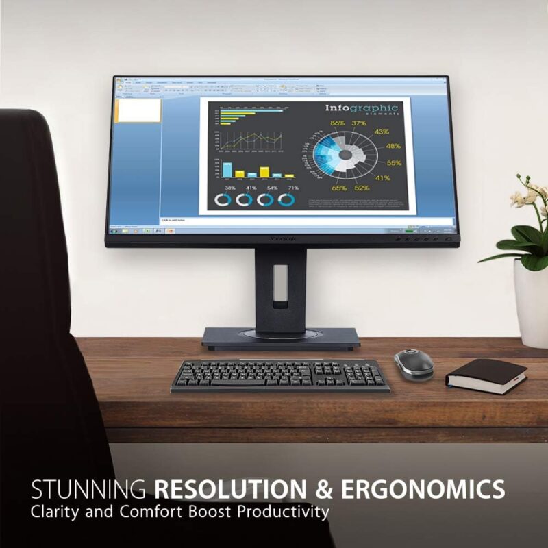ViewSonic VG2455 (24-inch Full HD Monitor with Tilt, Swivel, Pivot and Height Adjustment)