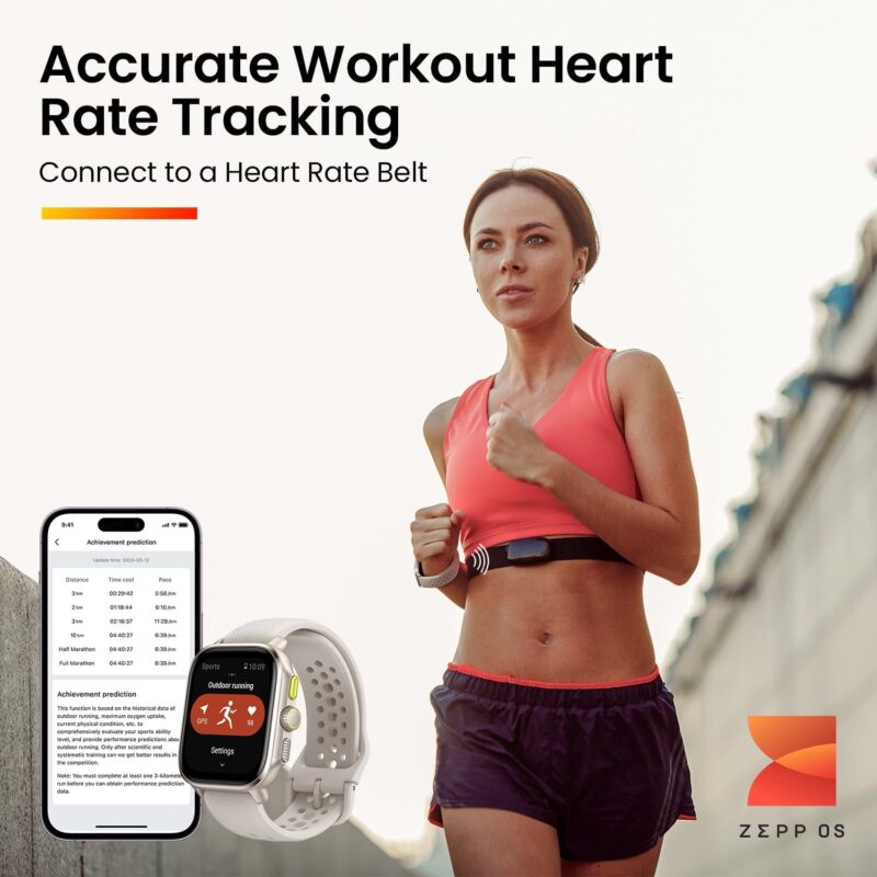 Amazfit Cheetah Square (Dual-Band GPS, Route Navigation & Offline Maps, Training Template, Heart Rate Monitor)