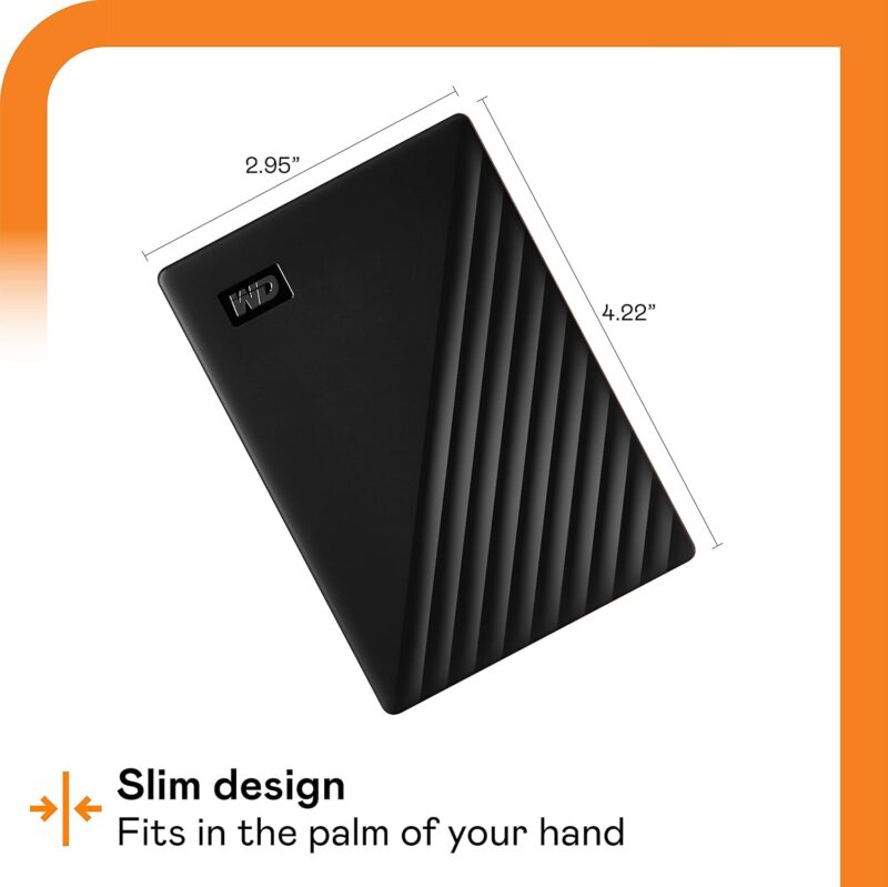 WD My Passport (Portable External Hard Drive, With Password protection, USB 3.1/USB 3.0 compatible)