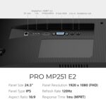 MSI PRO MP251 E2 (25-inch FullHD Monitor, EyesErgo, 120Hz, Eye-Q Check, Built-in Speakers)