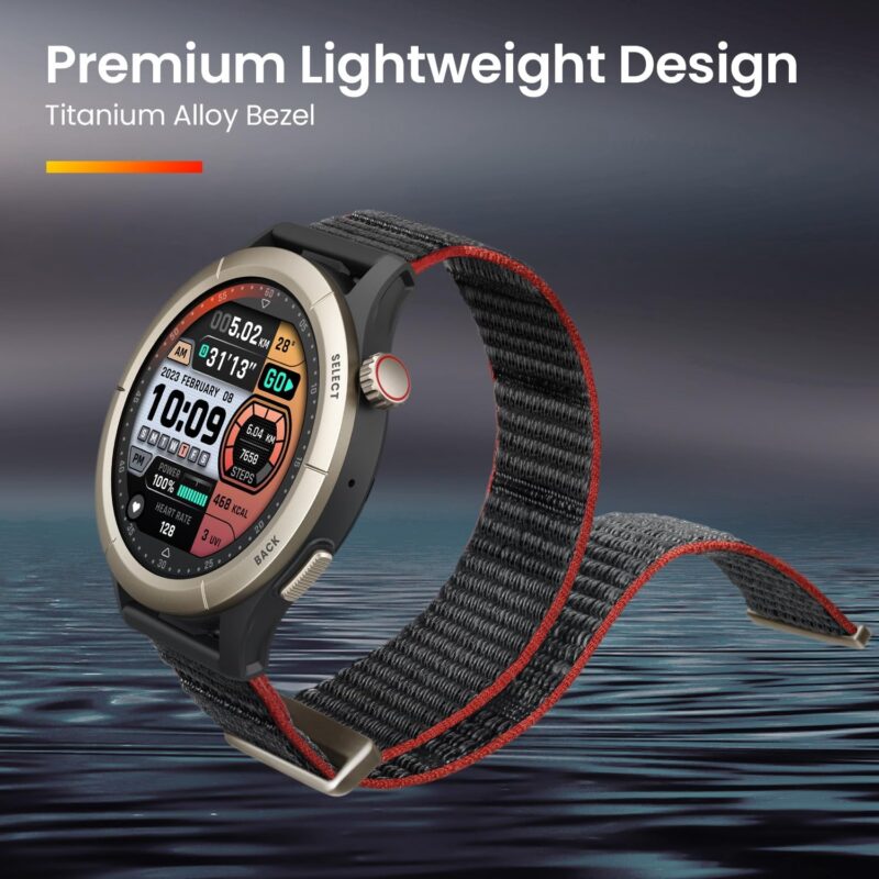 Amazfit Cheetah Pro (47mm Smart Watch with Dual-Band GPS, Route navigation, Offline Maps, Training Template, 1.45” AMOLED, 14-Day Battery)
