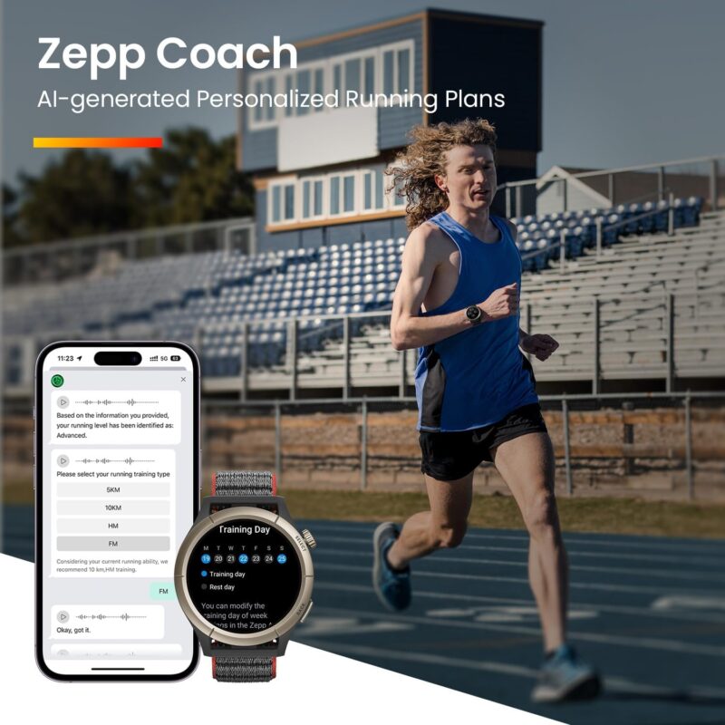 Amazfit Cheetah Pro (47mm Smart Watch with Dual-Band GPS, Route navigation, Offline Maps, Training Template, 1.45” AMOLED, 14-Day Battery)