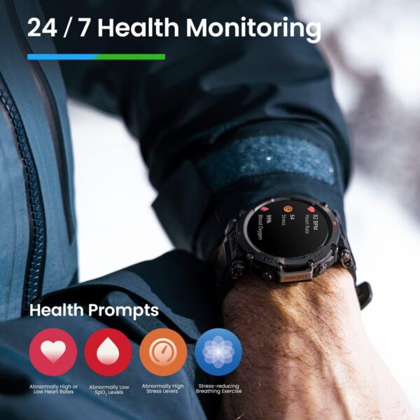 Amazfit T-Rex Ultra (30m Freediving, Dual-Band GPS & Offline Map Support, Mud-Resistant 10 ATM, Military-Grade)