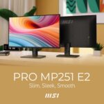 MSI PRO MP251 E2 (25-inch FullHD Monitor, EyesErgo, 120Hz, Eye-Q Check, Built-in Speakers)
