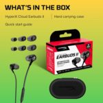 HyperX Cloud Earbuds II (14mm Drivers, Hard-Shell Case, 3.5mm Plug, Built-in Microphone, For PC, Mobile, Nintendo Switch)