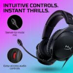 HyperX Cloud Stinger 2 (DTS Wired Gaming Headset, Spatial Audio, Lightweight With mic, Swivel-to-Mute, 50mm Drivers)