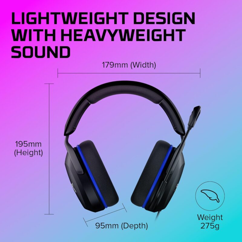 HyperX Cloud Stinger 2 Core (Gaming Headset for PlayStation 4/5, Lightweight Over-Ear With Mic, 40mm Drivers)
