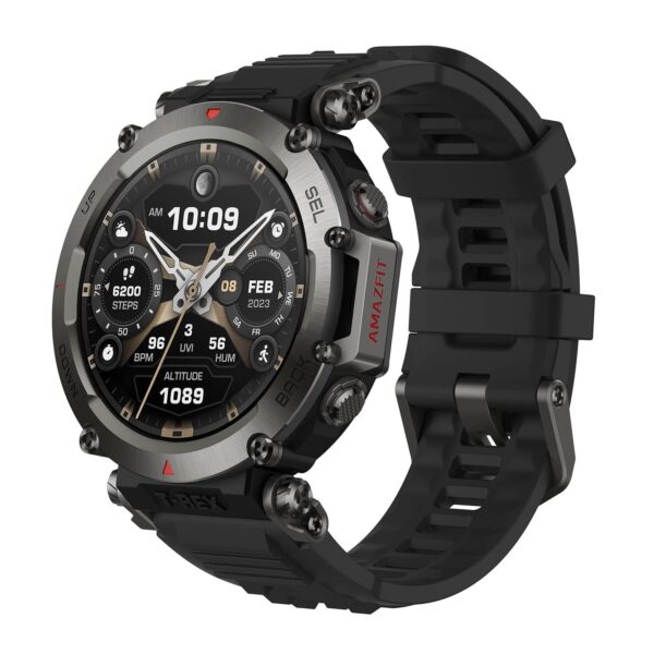 Amazfit T-Rex Ultra (30m Freediving, Dual-Band GPS & Offline Map Support, Mud-Resistant 10 ATM, Military-Grade)